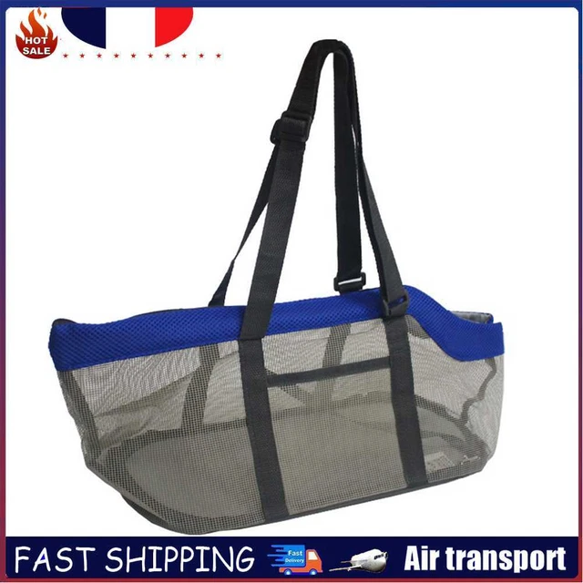 Mesh Shoulder Carrying Transport Bag Pet Cat Dog Carrier Handbag (Blue)