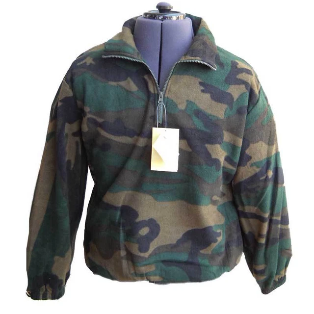 Felpa maglia maglione uomo pile zip mimetico caldo caccia neve invernale
