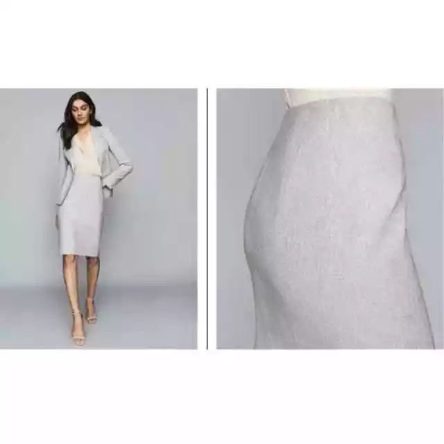 REISS WOMEN'S THEA Tailored Pencil Skirt Grey NWT 220 6 $39.50 - PicClick