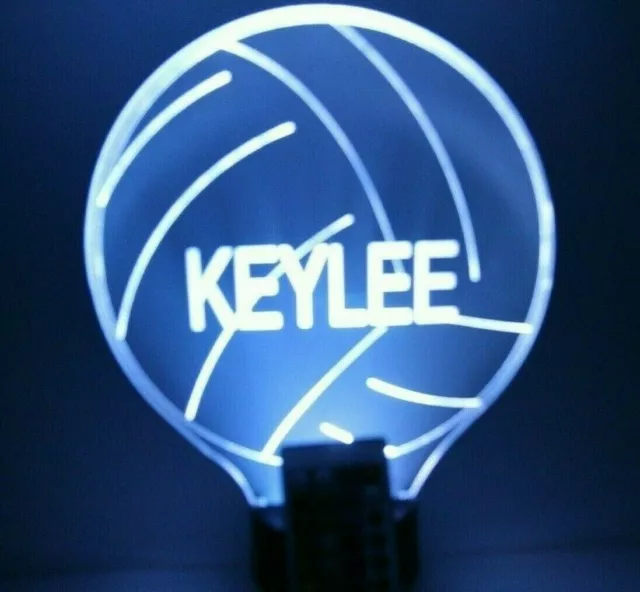 VolleyBall Light Up Night Light Lamp LED Personalized Free Engraved With Remote