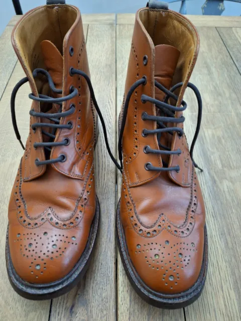 ALFRED SARGENT &DUMFRIES& Tan Leather Brogue Boots. Size: UK 9.5 £125. ...