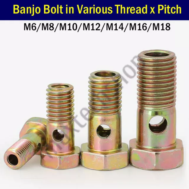 BANJO BOLT M6/M8/M10/M12/M14/M16/M18 raccord fil métrique