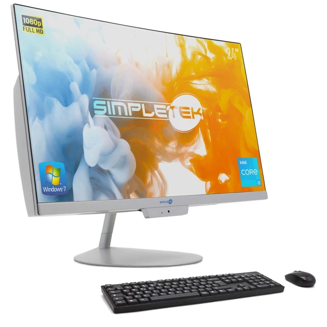 Aio Tout en Un i3 24 " Full HD Victoire 7 RAM 16GB SSD 960GB PC Ordinateur Fixe