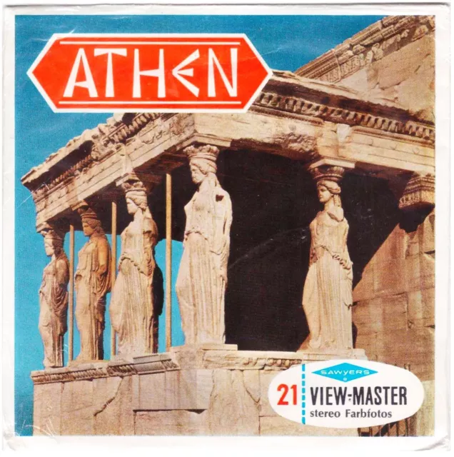 3 VIEW-MASTER 3D Reels, C002, Athen, Athens, Akropolis, Greece, Griechenland,GRC