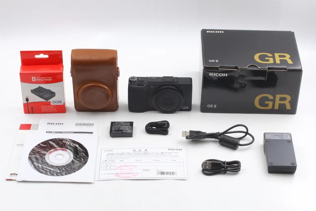 [MINT In Box,Case] Ricoh GR II 16.2MP Compact Digital Camera Black From JAPAN