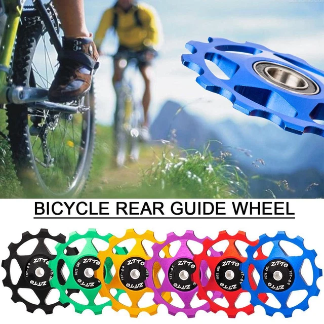 ALUMINIUM BIKE BICYCLE Jockey Wheel Rears Derailleur 13T Gear Guide ...