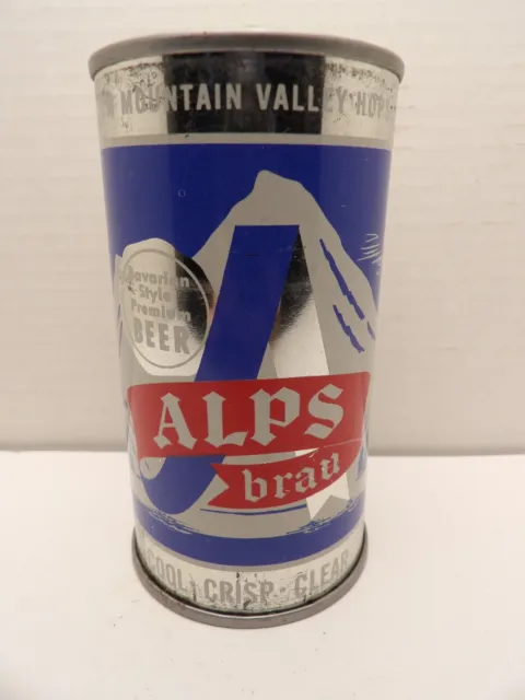 Alps Brau Flat Top Beer Can #30-11 Old Crown Ft. Wayne Indiana