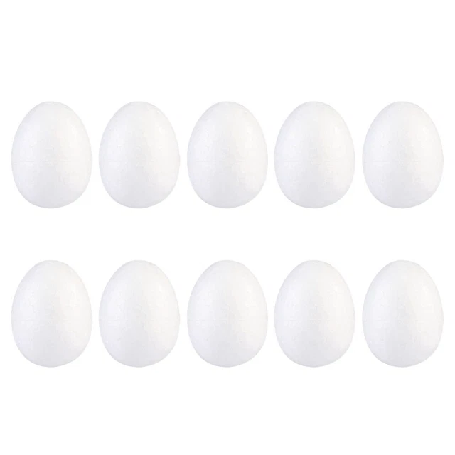 20 piezas Huevos de poliestireno blancos para niños pequeños Suministros de Favor para fiesta de Pascua Espuma artesanal