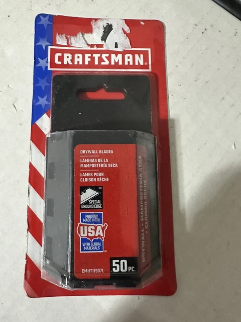 Craftsman Drywall Blades 50 Pieces CMHT11937L Induction Hardened Edge NEW