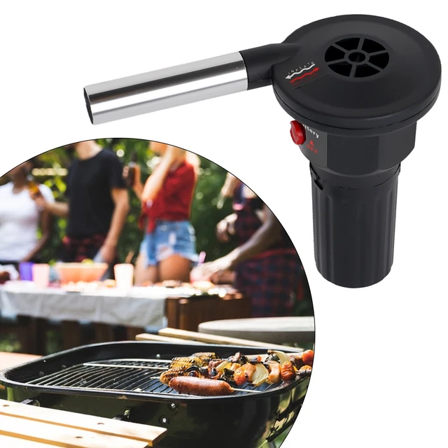 BATTERY POWER SUPPLY Catch Fire BBQ Fan Electric Lightweight Portable