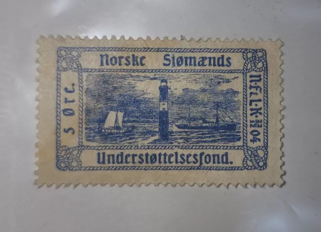 1904 Norway Seaman's Support Fund Charity Stamp