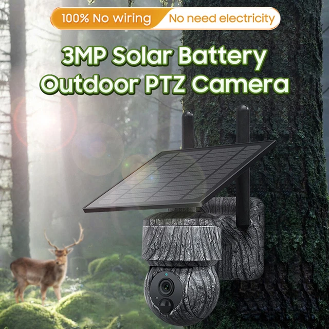 CoCosolacam 3MP Security Camera Outdoor Wireless,Solar Camera,Solar Charging & Built-in 6000ma Battery,Full-Color Night Vision,Weatherproof (IP65),Local Storage & Privacy Protection,AI Detection