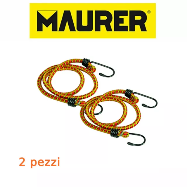 2 Pz Fune elastica diametro 8 mm con ganci acciaio molla portapacchi resistente