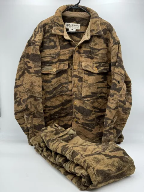 COLUMBIA GALLATIN RANGE Wool Blend Jacket Pants Set Outfitter Camo
