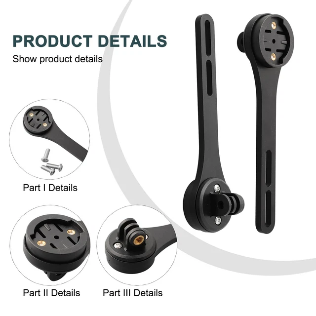 Support Pour Ordinateur De Vélo – Compatible Canyon H31, CP10, CP20 Et Garmin – Noir En Nylon
