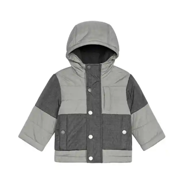 S Rothschild & CO Baby Boys Colorblocked Melange Hooded Jacket 6-9 months