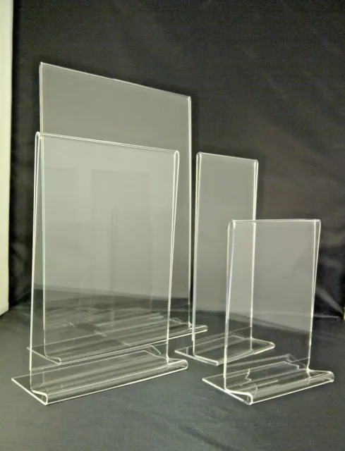 Table Counter Plastic Acrylic Perspex® Holder Display Menu Stand A3 A4 A5 A6 DL