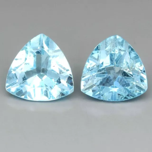 ★★ Rare !! 2 Topazes Bleues  Du Bresil : 6,75 Carats ★★ P419.232T