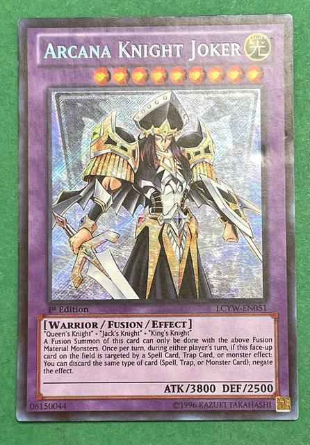 Yu-Gi-Oh Card - LCYW-EN051 - ARCANA KNIGHT JOKER (secret rare) (1st Ed) *Played*