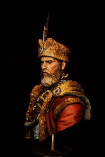 Polish Hussar Nobleman Bust 1:10 | Painted Bust Toy Soldier | Museum Level 2