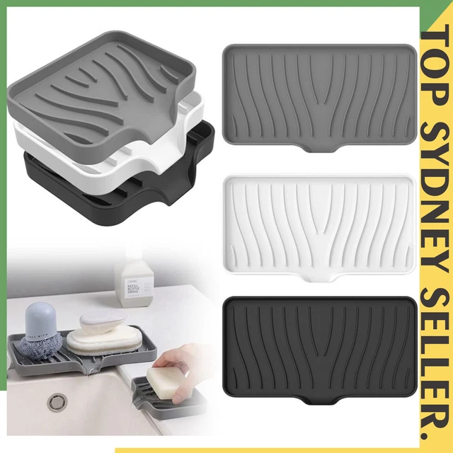 Silicone Sponges Holder Kitchen Sink Organizer Tray for Sponge Soap Dispenser