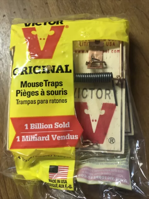 Victor Mouse Trap M040 Wooden Mouse Trap | Lot of 4