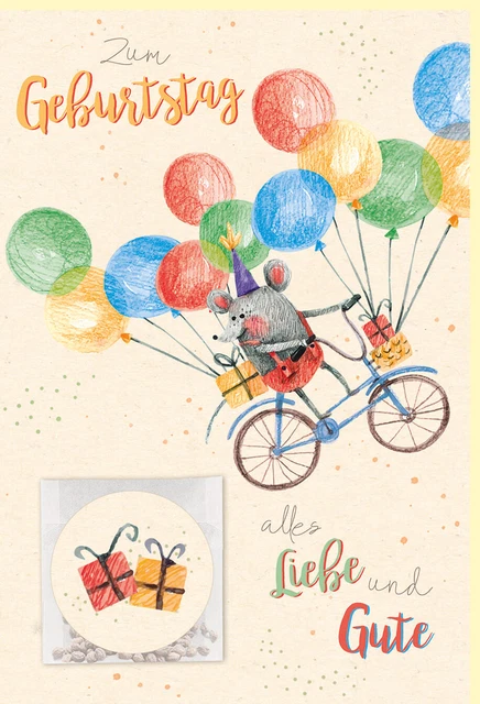 Glückwunschkarte Für Tochter – „So Proud Of You“ – Mit Goldfolie, Luftballons & Feuerwerk, 155x217 Mm