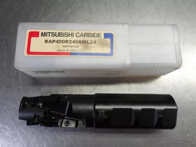 1 NEW! Mitsubishi 1.5" Indexable Endmill 1.5"SHK BAP400R2408WL24 167329