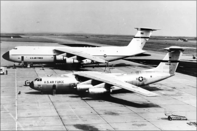 Poster, Many Sizes; Usaf Lockheed C-141B Starlifter, C-5A Galaxy 1972