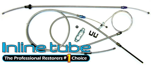 1971 Dodge Challenger E-Body Complete Parking Brake Cable Set W/O Inter Oe Steel