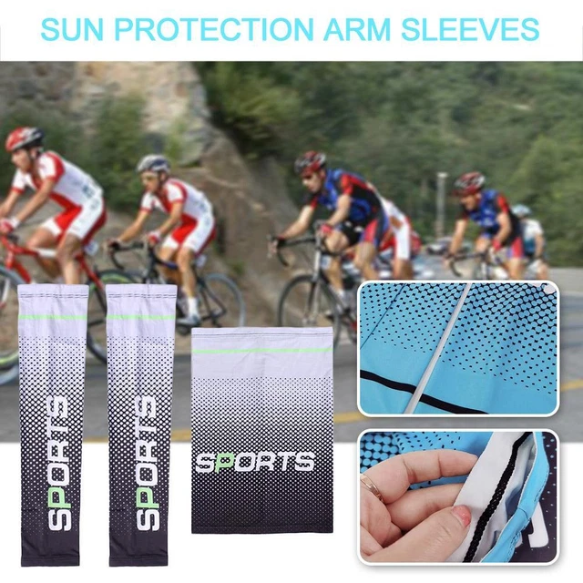 Breathable Ice Silk Arm Sleeves for UV Sun Protection - Anti-Slip & Unisex