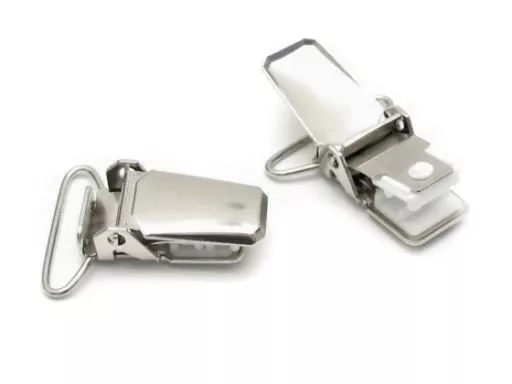 2/5/10/50/100 piezas 25 mm clip de cadena de chupete clips metal clip de soporte de pantalón