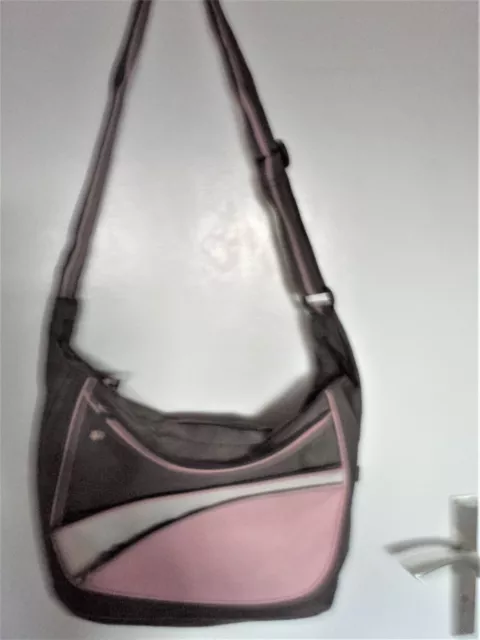 MessengerBag Schultasche Schultertasche grau, rosa, weiß TCM