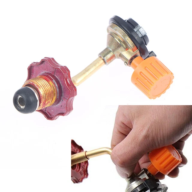 BUTANE GAS CYLINDER Fuel Tank Filler Adapter Charging Inflatable Valve