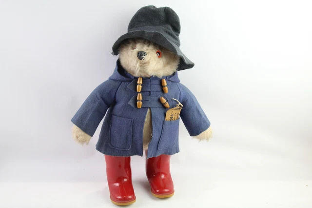 Gabrielle Designs 1980s Plush Paddington Bear With Blue Outfit & Dunlop Boots