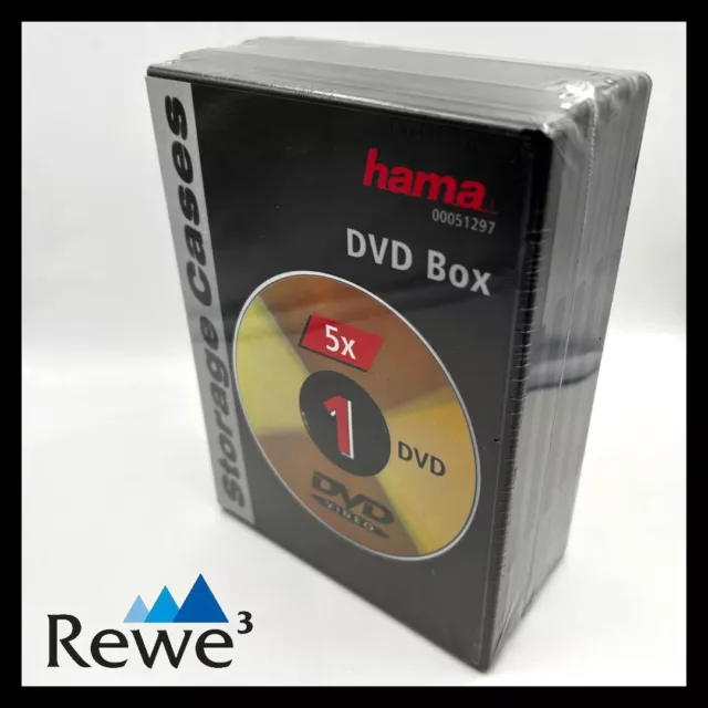 5x DVD Box Cases Custodia per DVD Lotto da 5 HAMA 00051297