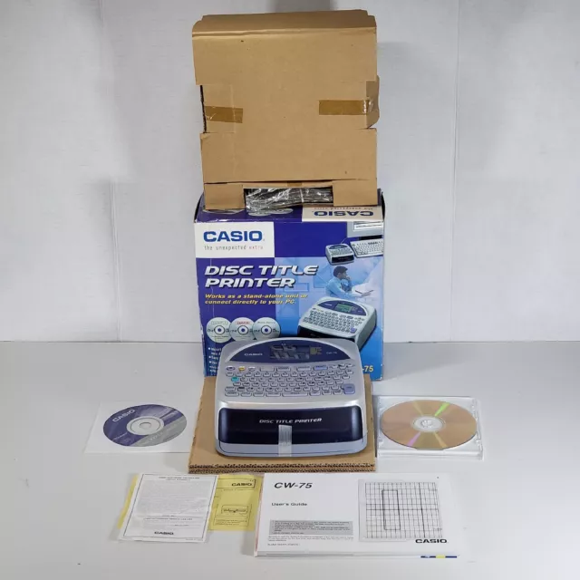 Casio Disc Title Printer with Qwerty keyboard Model CW-75 New Others Open Box