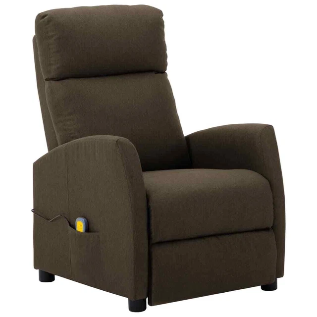 Fauteuil de massage inclinable Marron Tissu FR