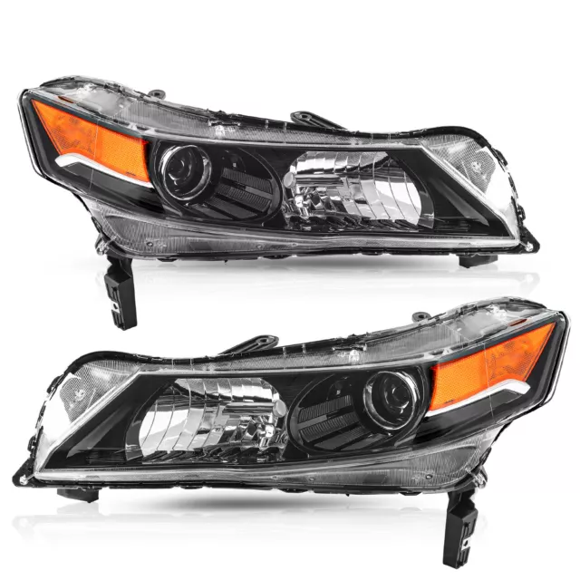 HID Headlights Assembly Pair L+R For 2009-2014 Acura TL Sedan OE Style