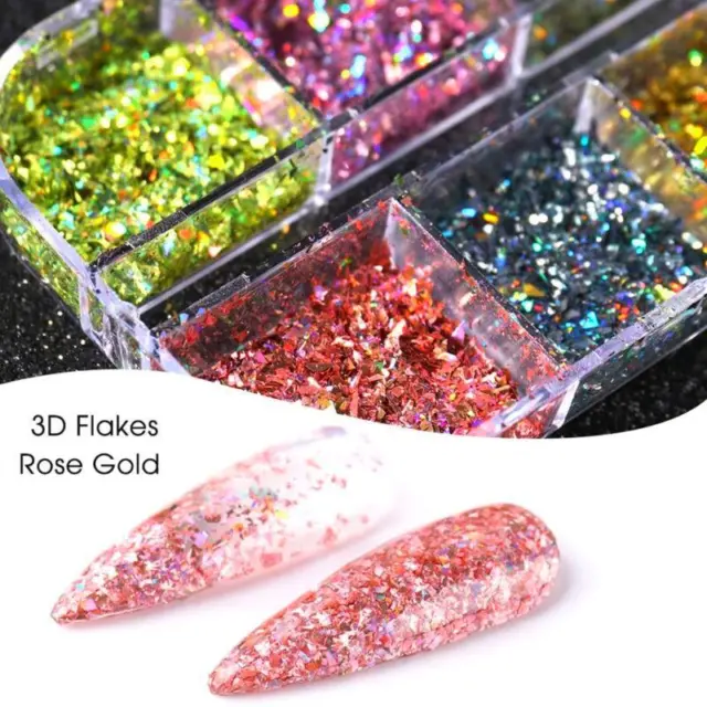 Sparkling Holo Nail Powder - Mirror Dip Pigment for Glam Manicure