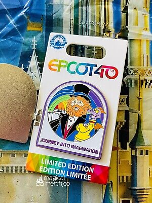 2022 Walt Disney World Epcot 40th Anniversary Figment Dreamfinder LE Pin