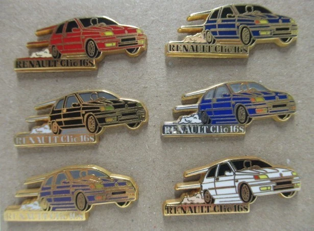 Pin'S Rallye Voiture Renault Clio 16 S Rallye Des 3 Chateaux Aac 92