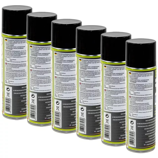 6x 500 ML PETEC Multi Gbstv Protection Anti-encastrement Cire Anti-rouille 2