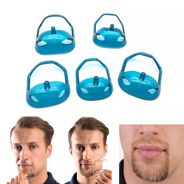 5Pcs Shaving Template Shaper Men Goatee Style Design Beard Mustache Shaping Tool