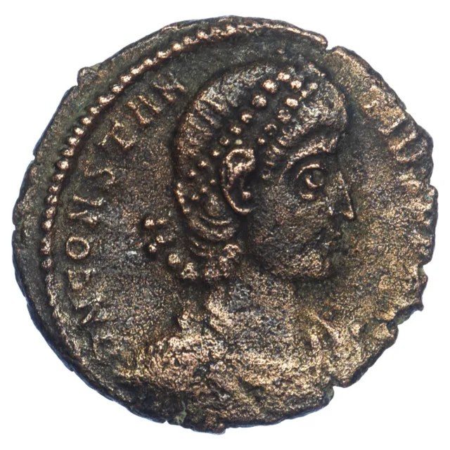 Coin Roman Constance II Maiorina Reduced 351-352 Antioch RIC.48 Copper