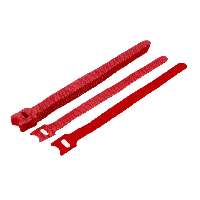 20 pezzi fascette riutilizzabili 5m 16,4ft regolabili chiusura cavo rosso