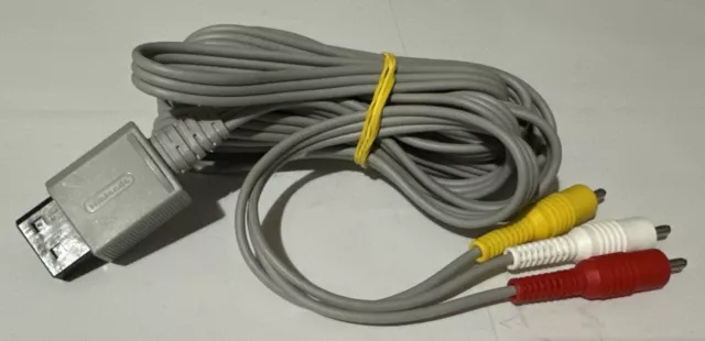 Genuine OEM Nintendo Wii Audio Video AV RCA Cable Cord TESTED & WORKS