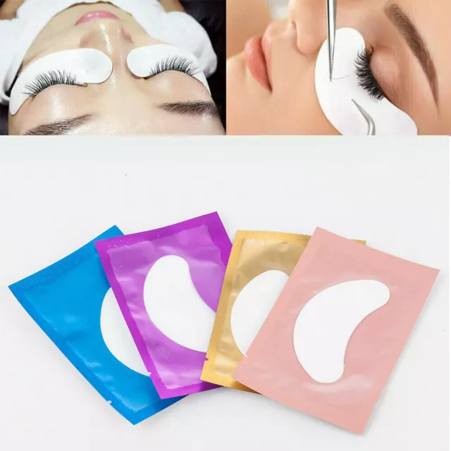 100X Salon Eyelash Extension Under Gel Eye Pads Lint Free Patches MakeUp Tool AU