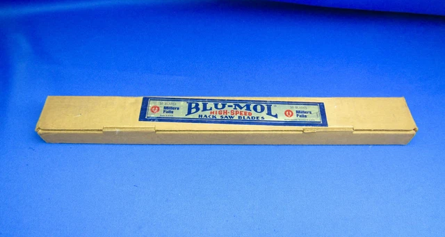 BLU-MOL VTG No.4410M HACKSAW BLADES 14"x1"X.050-10T Made In USA UNUSED COND.#2