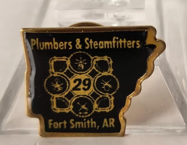 UA Local 29 Plumbers & Steamfitters Union Pin Fort Smith AR Rare HTF 🔥